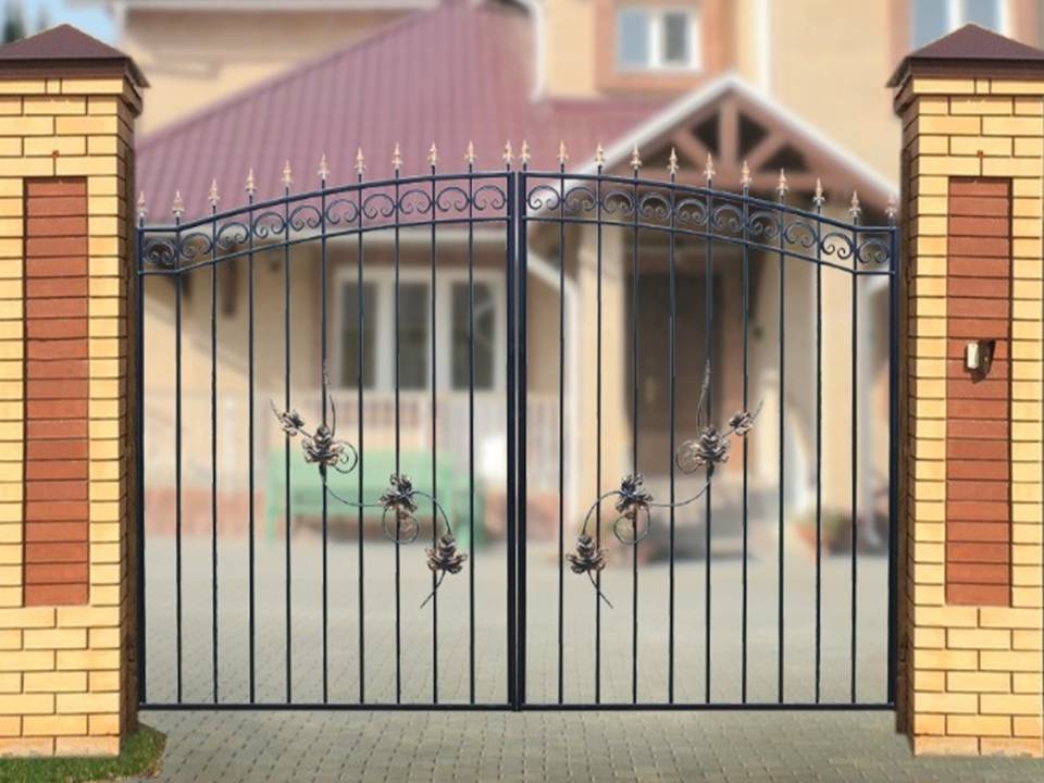 Ворота Дачные Лоза арочные